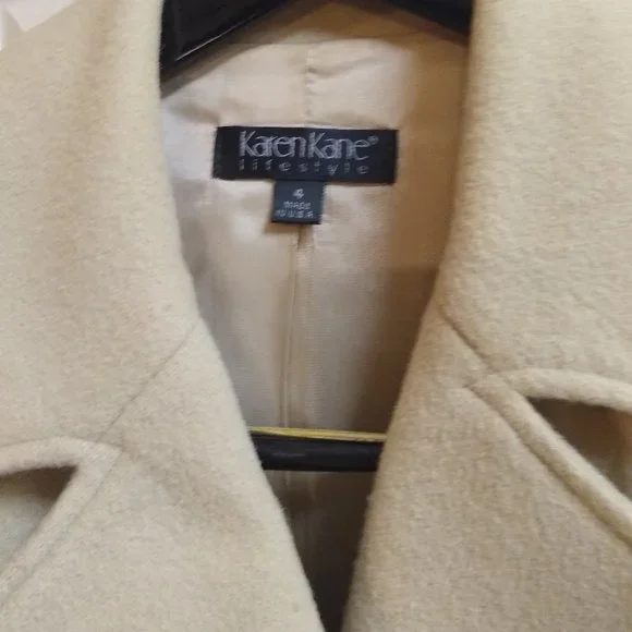 Vintage Karen Kane Camel Wool Pea-coat